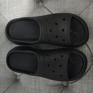 Crocs platform slides